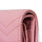 GUCCI Bifold Wallet 625693 DTD1T 5815 Calf leather Wild rose Chevron, in good condition GG Marmont Quilted Compact Chain Wallet Women Used Authentic