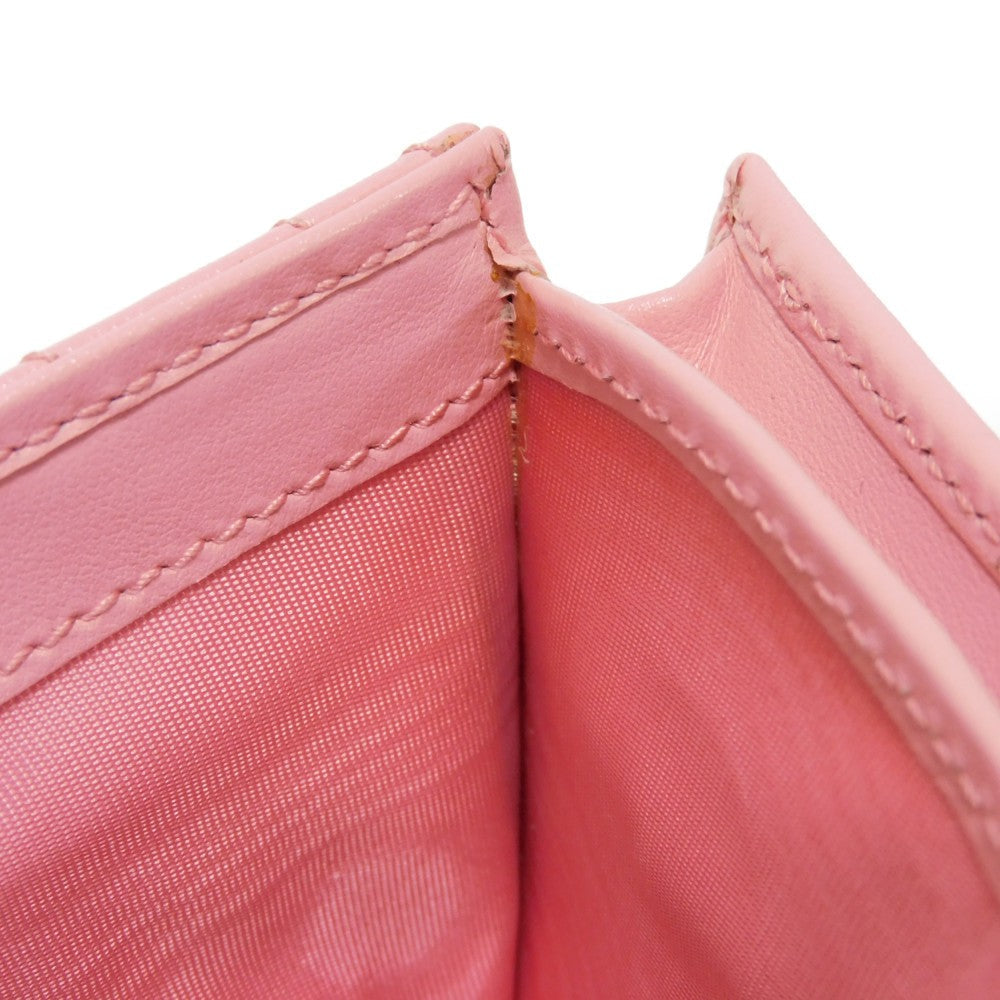 GUCCI Bifold Wallet 625693 DTD1T 5815 Calf leather Wild rose Chevron, in good condition GG Marmont Quilted Compact Chain Wallet Women Used Authentic