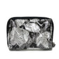 CHANEL Pouch A70811 Nylon black CC mark logo flower floral pattern mini silver 26 series COCO Mark Camellia cosmetic pouch unisex(Unisex) Used Authentic