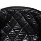 CHANEL Pouch A70811 Nylon black CC mark logo flower floral pattern mini silver 26 series COCO Mark Camellia cosmetic pouch unisex(Unisex) Used Authentic