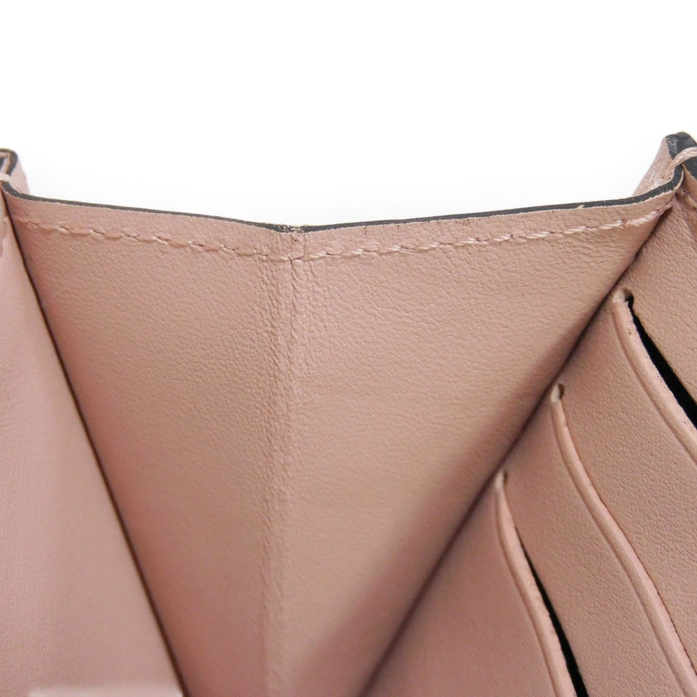 LOUIS VUITTON Long Wallet Purse M60145 Mahina leather (stamped) Magnolia LV Logo Flower Perforation Pink Monogram Mahina Portefeuille Iris mens Used Authentic