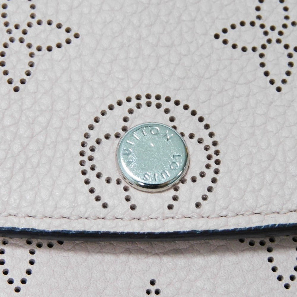 LOUIS VUITTON Long Wallet Purse M60145 Mahina leather (stamped) Magnolia LV Logo Flower Perforation Pink Monogram Mahina Portefeuille Iris mens Used Authentic