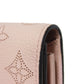 LOUIS VUITTON Long Wallet Purse M60145 Mahina leather (stamped) Magnolia LV Logo Flower Perforation Pink Monogram Mahina Portefeuille Iris mens Used Authentic