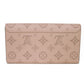 LOUIS VUITTON Long Wallet Purse M60145 Mahina leather (stamped) Magnolia LV Logo Flower Perforation Pink Monogram Mahina Portefeuille Iris mens Used Authentic
