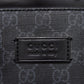 GUCCI Business bag 474135 GG Supreme canvas (polyurethane processing) x Calfskin leather black Handbag logo embossed leather patch GG Supreme Briefcase mens Used Authentic