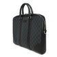 GUCCI Business bag 474135 GG Supreme canvas (polyurethane processing) x Calfskin leather black Handbag logo embossed leather patch GG Supreme Briefcase mens Used Authentic