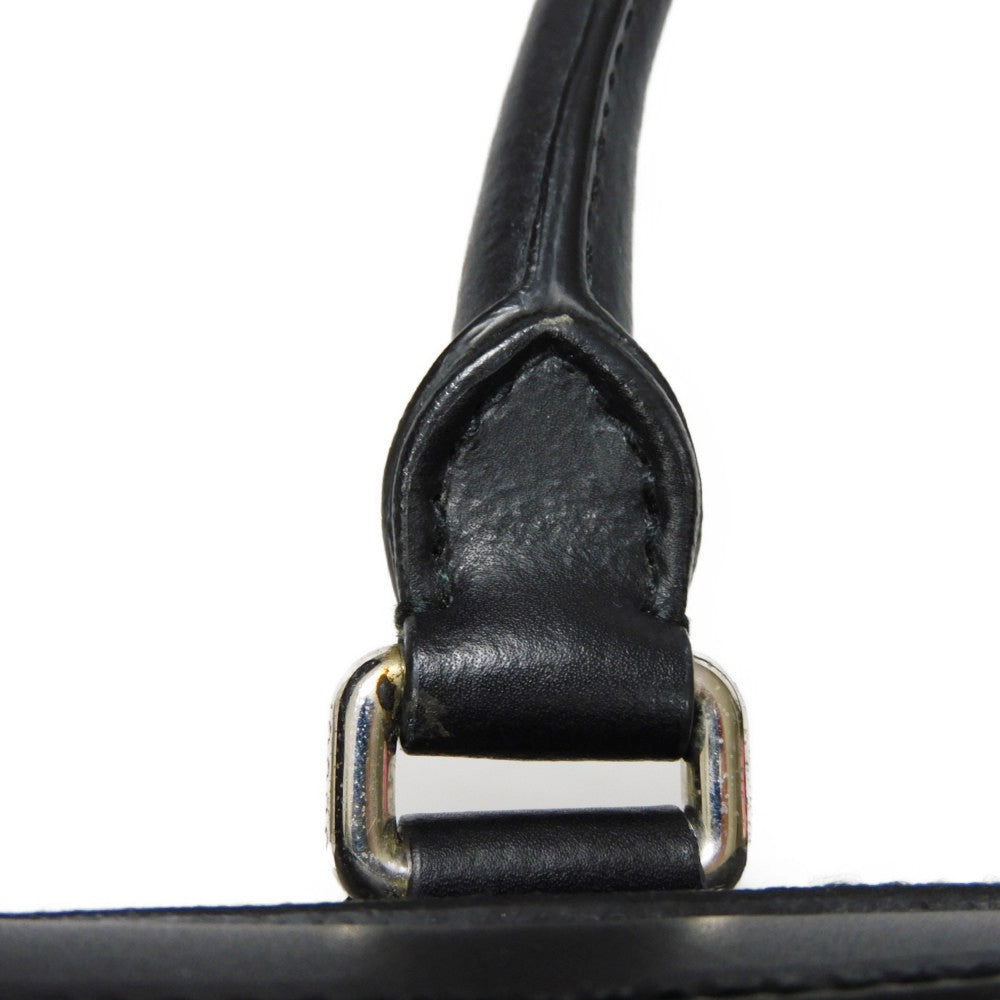 GUCCI Business bag 474135 GG Supreme canvas (polyurethane processing) x Calfskin leather black Handbag logo embossed leather patch GG Supreme Briefcase mens Used Authentic