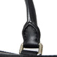 GUCCI Business bag 474135 GG Supreme canvas (polyurethane processing) x Calfskin leather black Handbag logo embossed leather patch GG Supreme Briefcase mens Used Authentic