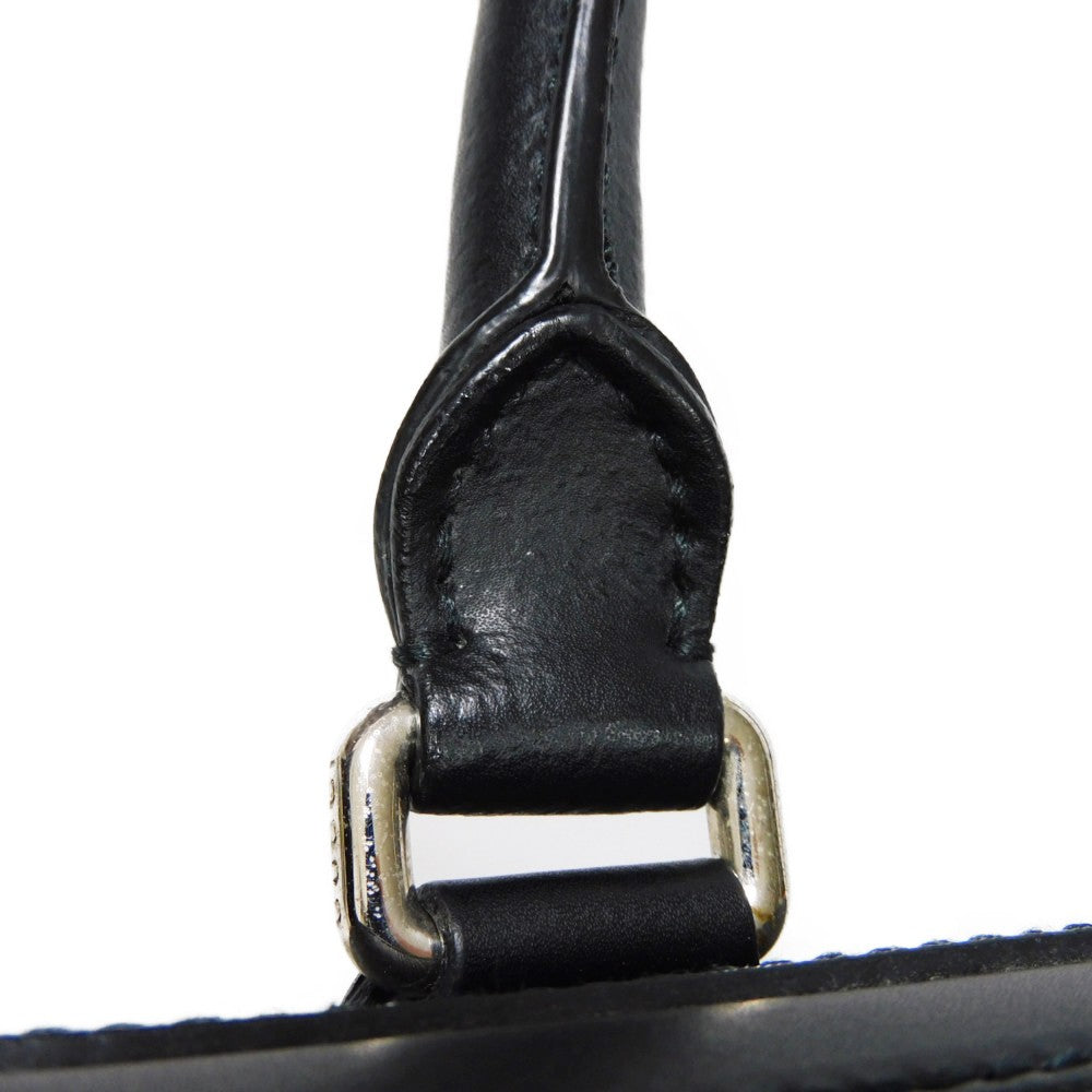 GUCCI Business bag 474135 GG Supreme canvas (polyurethane processing) x Calfskin leather black Handbag logo embossed leather patch GG Supreme Briefcase mens Used Authentic