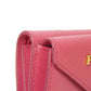 PRADA Tri-fold wallet 1MH021 QWA F0505 Safiano leather (stamped) Peonia Pink RFID logo metal Saffiano Mini Wallet Women Used Authentic