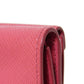 PRADA Tri-fold wallet 1MH021 QWA F0505 Safiano leather (stamped) Peonia Pink RFID logo metal Saffiano Mini Wallet Women Used Authentic