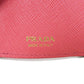 PRADA Tri-fold wallet 1MH021 QWA F0505 Safiano leather (stamped) Peonia Pink RFID logo metal Saffiano Mini Wallet Women Used Authentic