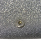 BALENCIAGA Tri-fold wallet 551921 0XV3N 8106 Polyurethane x polyester Silver Glitter Sparkling Black New logo Everyday Mini Wallet unisex(Unisex) Used Authentic