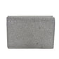 BALENCIAGA Tri-fold wallet 551921 0XV3N 8106 Polyurethane x polyester Silver Glitter Sparkling Black New logo Everyday Mini Wallet unisex(Unisex) Used Authentic