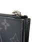LOUIS VUITTON Coin case M63536 Monogram Eclipse canvas x grain leather black L-shaped zipper compact wallet Monogram Eclipse Portemone Jules mens Used Authentic