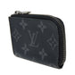 LOUIS VUITTON Coin case M63536 Monogram Eclipse canvas x grain leather black L-shaped zipper compact wallet Monogram Eclipse Portemone Jules mens Used Authentic