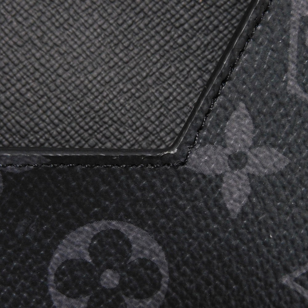 LOUIS VUITTON business bag GI0273 Monogram Eclipse canvas x grain leather Noir Black A4 document case, in good condition Monogram Eclipse Porto Document Frank GM mens Used Authentic