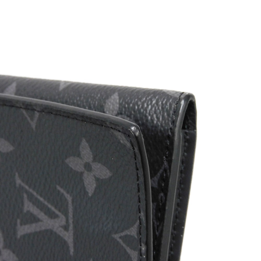 LOUIS VUITTON business bag GI0273 Monogram Eclipse canvas x grain leather Noir Black A4 document case, in good condition Monogram Eclipse Porto Document Frank GM mens Used Authentic