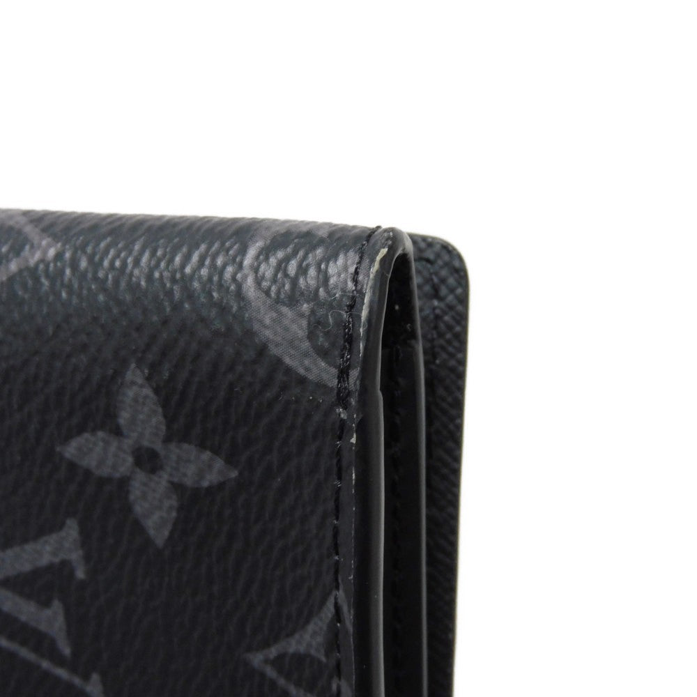 LOUIS VUITTON business bag GI0273 Monogram Eclipse canvas x grain leather Noir Black A4 document case, in good condition Monogram Eclipse Porto Document Frank GM mens Used Authentic