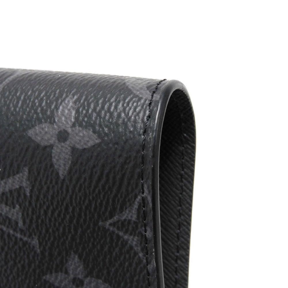 LOUIS VUITTON business bag GI0273 Monogram Eclipse canvas x grain leather Noir Black A4 document case, in good condition Monogram Eclipse Porto Document Frank GM mens Used Authentic