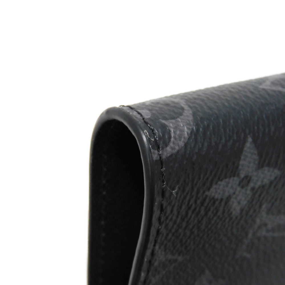 LOUIS VUITTON business bag GI0273 Monogram Eclipse canvas x grain leather Noir Black A4 document case, in good condition Monogram Eclipse Porto Document Frank GM mens Used Authentic