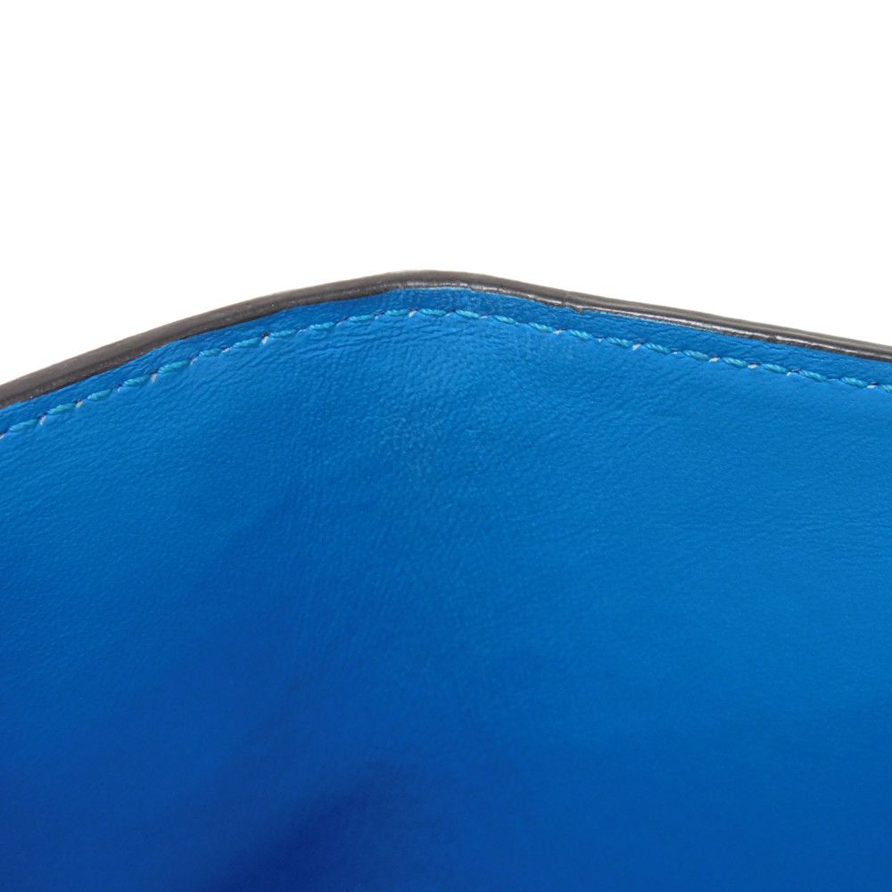 LOUIS VUITTON Tri-fold wallet M69177 Smooth Calfskin Leather Dahlia Smooth Calfskin Blue Bicolor LV circle Portefeuille LV Pont Neuf Compact Rear Women Used Authentic