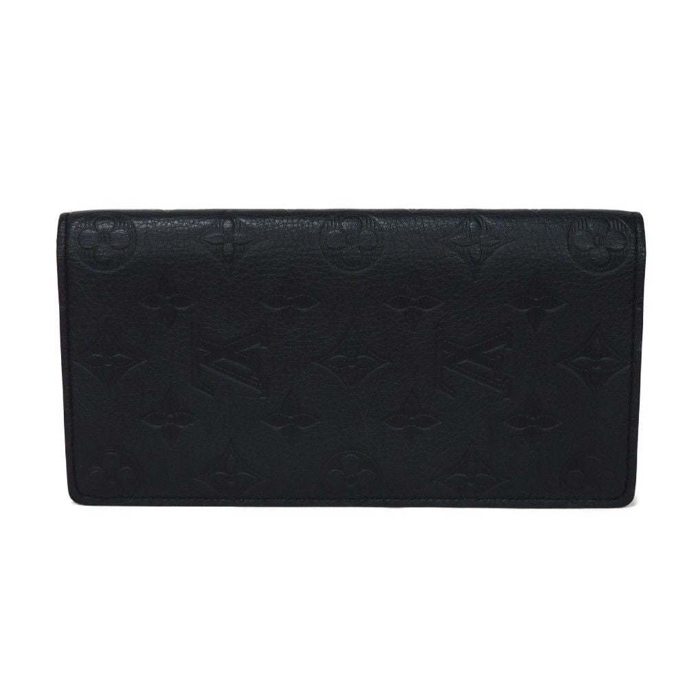 LOUIS VUITTON Long Wallet Purse M62900 Shadow leather (monogram embossing) Noir Current LV logo flower black RFID IC chip Monogram shadow Portefeuille Braza mens Used Authentic