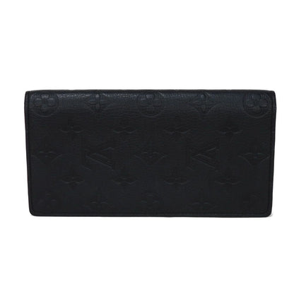 LOUIS VUITTON Long Wallet Purse M62900 Shadow leather (monogram embossing) Noir Current LV logo flower black RFID IC chip Monogram shadow Portefeuille Braza mens Used Authentic