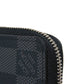 LOUIS VUITTON Coin case N63076 Damier Graphite canvas x grained leather (embossed) Noir Black New Zip Around Wallet Damier Graphite Zippy coin purse mens Used Authentic