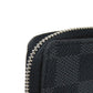 LOUIS VUITTON Coin case N63076 Damier Graphite canvas x grained leather (embossed) Noir Black New Zip Around Wallet Damier Graphite Zippy coin purse mens Used Authentic