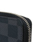 LOUIS VUITTON Coin case N63076 Damier Graphite canvas x grained leather (embossed) Noir Black New Zip Around Wallet Damier Graphite Zippy coin purse mens Used Authentic