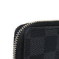 LOUIS VUITTON Coin case N63076 Damier Graphite canvas x grained leather (embossed) Noir Black New Zip Around Wallet Damier Graphite Zippy coin purse mens Used Authentic
