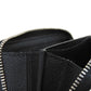 LOUIS VUITTON Coin case N63076 Damier Graphite canvas x grained leather (embossed) Noir Black New Zip Around Wallet Damier Graphite Zippy coin purse mens Used Authentic