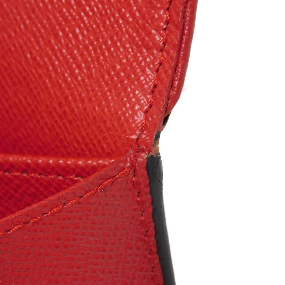 LOUIS VUITTON Long Wallet Purse M61184 Monogram canvas x Calfskin leather Slys LV Logo Flower Brown Red Bifold Wallet Monogram Retiro Portefeuille Sarah unisex(Unisex) Used Authentic