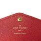 LOUIS VUITTON Long Wallet Purse M61184 Monogram canvas x Calfskin leather Slys LV Logo Flower Brown Red Bifold Wallet Monogram Retiro Portefeuille Sarah unisex(Unisex) Used Authentic