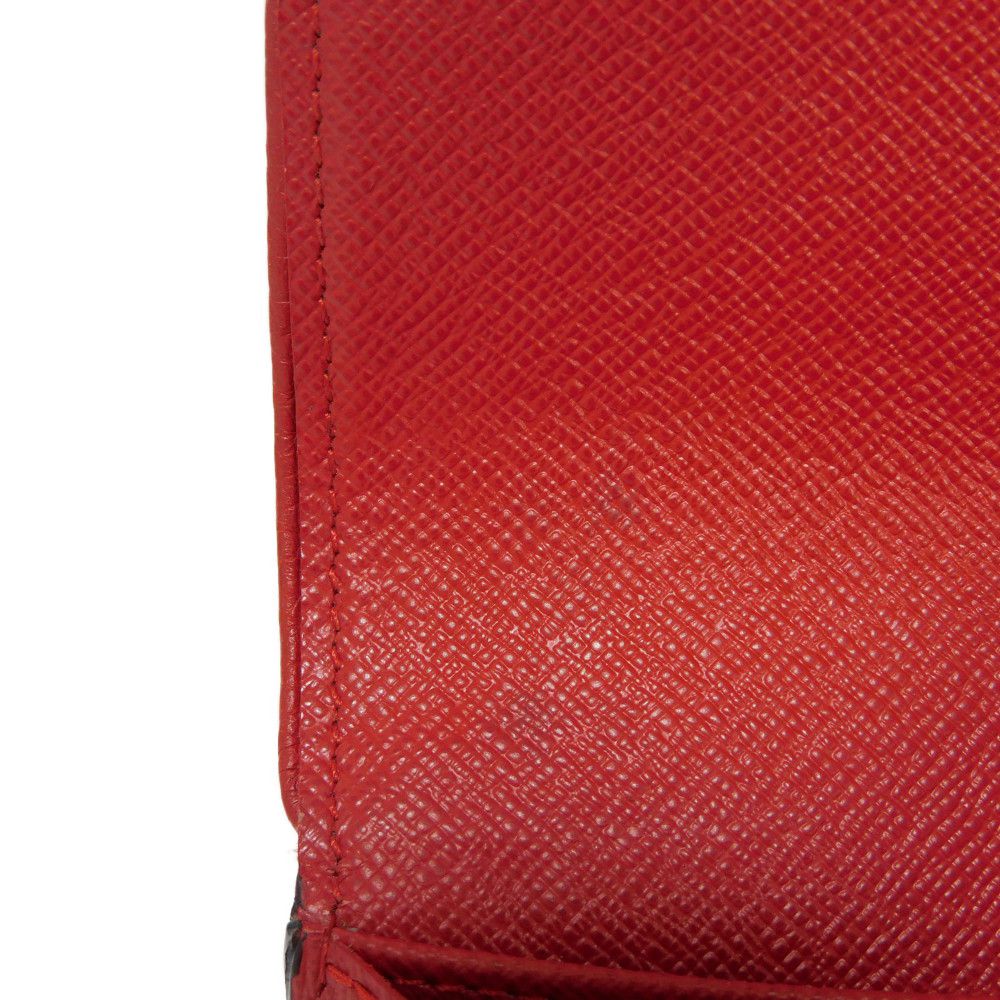 LOUIS VUITTON Long Wallet Purse M61184 Monogram canvas x Calfskin leather Slys LV Logo Flower Brown Red Bifold Wallet Monogram Retiro Portefeuille Sarah unisex(Unisex) Used Authentic