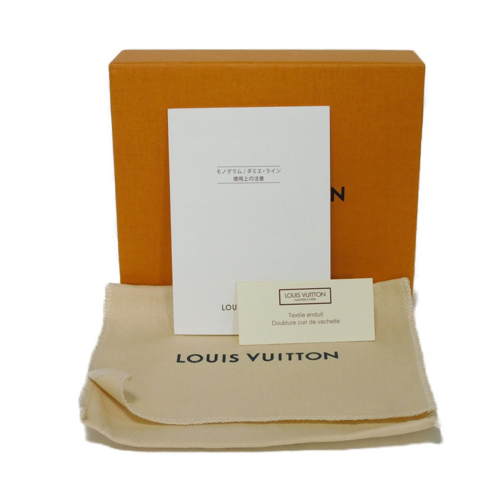 LOUIS VUITTON Coin case N63070 Damier canvas x grain leather (embossed) Ebene logo Zip Around Coin Pocket Wallet Brown Checkered Damier Zippy coin purse unisex(Unisex) Used Authentic