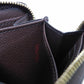 LOUIS VUITTON Coin case N63070 Damier canvas x grain leather (embossed) Ebene logo Zip Around Coin Pocket Wallet Brown Checkered Damier Zippy coin purse unisex(Unisex) Used Authentic