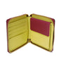 LOEWE Bifold Wallet 109.10.M88 Calfskin Raspberry x Yellow Smooth Calfskin Raspberry Yellow Zip Around anagram square zip wallet unisex(Unisex) Used Authentic