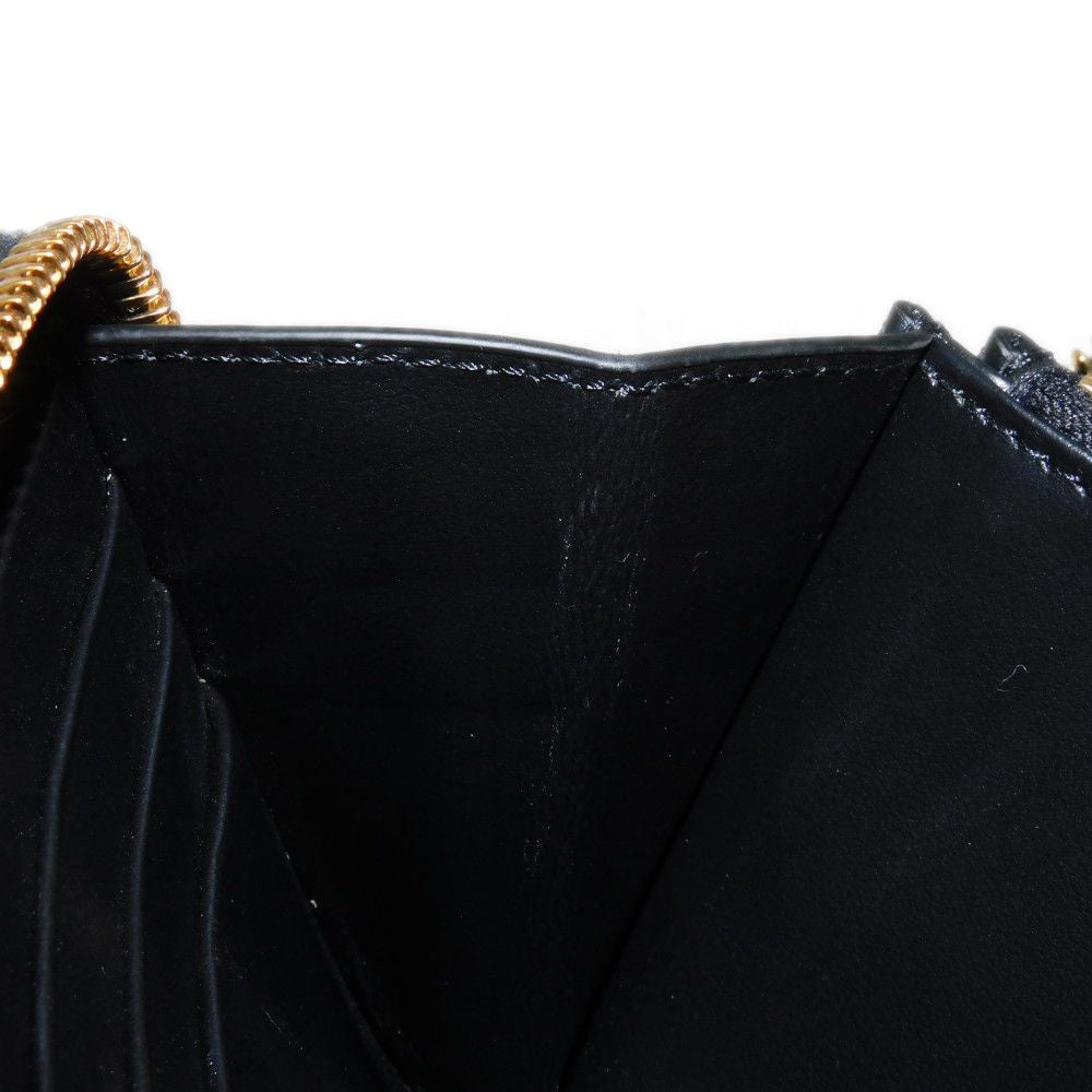 CELINE Long Wallet Purse 10K543DR8.38NO Smooth scarf skin black Current Smooth Calfskin Zip Around Cuir Triomphe Large zip wallet unisex(Unisex) Used Authentic