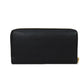 CELINE Long Wallet Purse 10K543DR8.38NO Smooth scarf skin black Current Smooth Calfskin Zip Around Cuir Triomphe Large zip wallet unisex(Unisex) Used Authentic