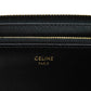 CELINE Long Wallet Purse 10K543DR8.38NO Smooth scarf skin black Current Smooth Calfskin Zip Around Cuir Triomphe Large zip wallet unisex(Unisex) Used Authentic