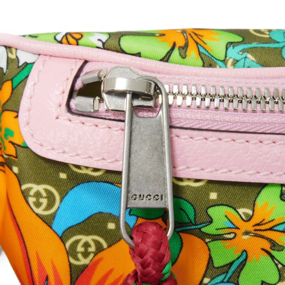 GUCCI Sling bag 650299 Nylon multicolor logo flora flower unused Interlocking G The North Face Waist Pouch unisex(Unisex) Used Authentic