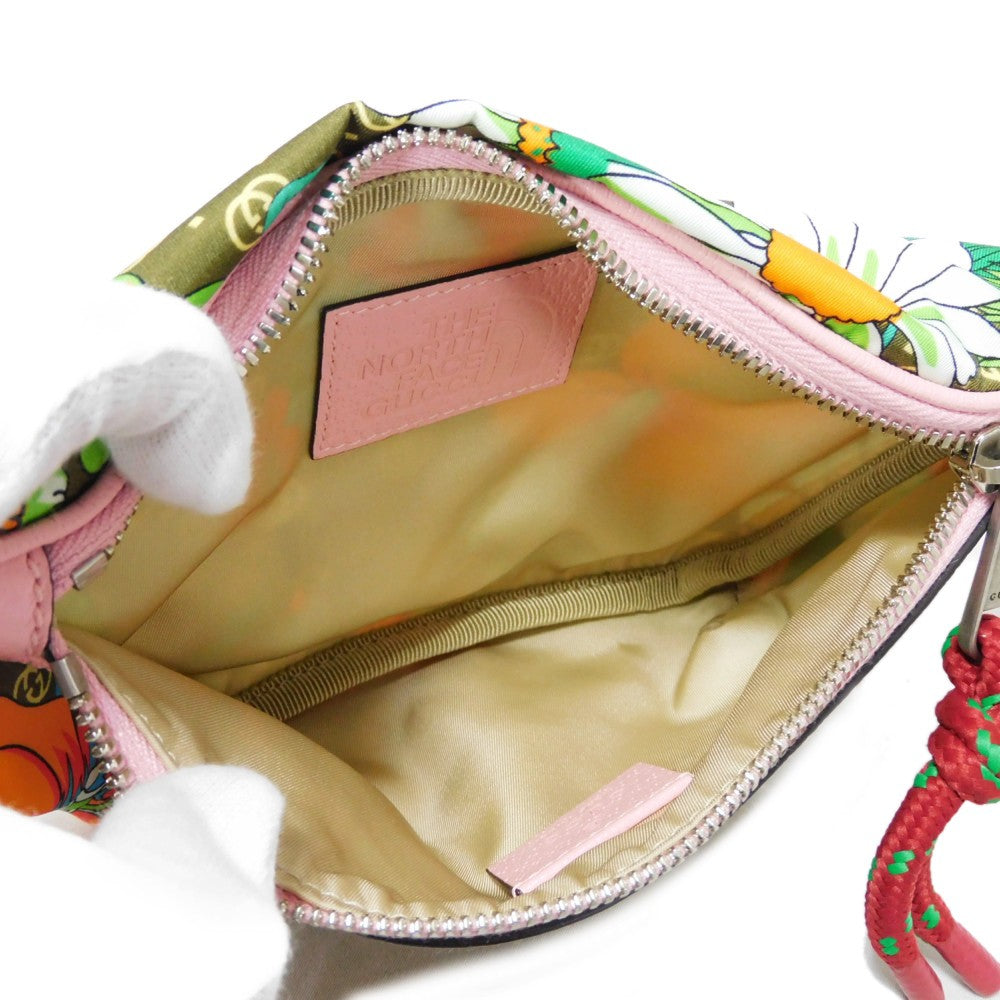 GUCCI Sling bag 650299 Nylon multicolor logo flora flower unused Interlocking G The North Face Waist Pouch unisex(Unisex) Used Authentic