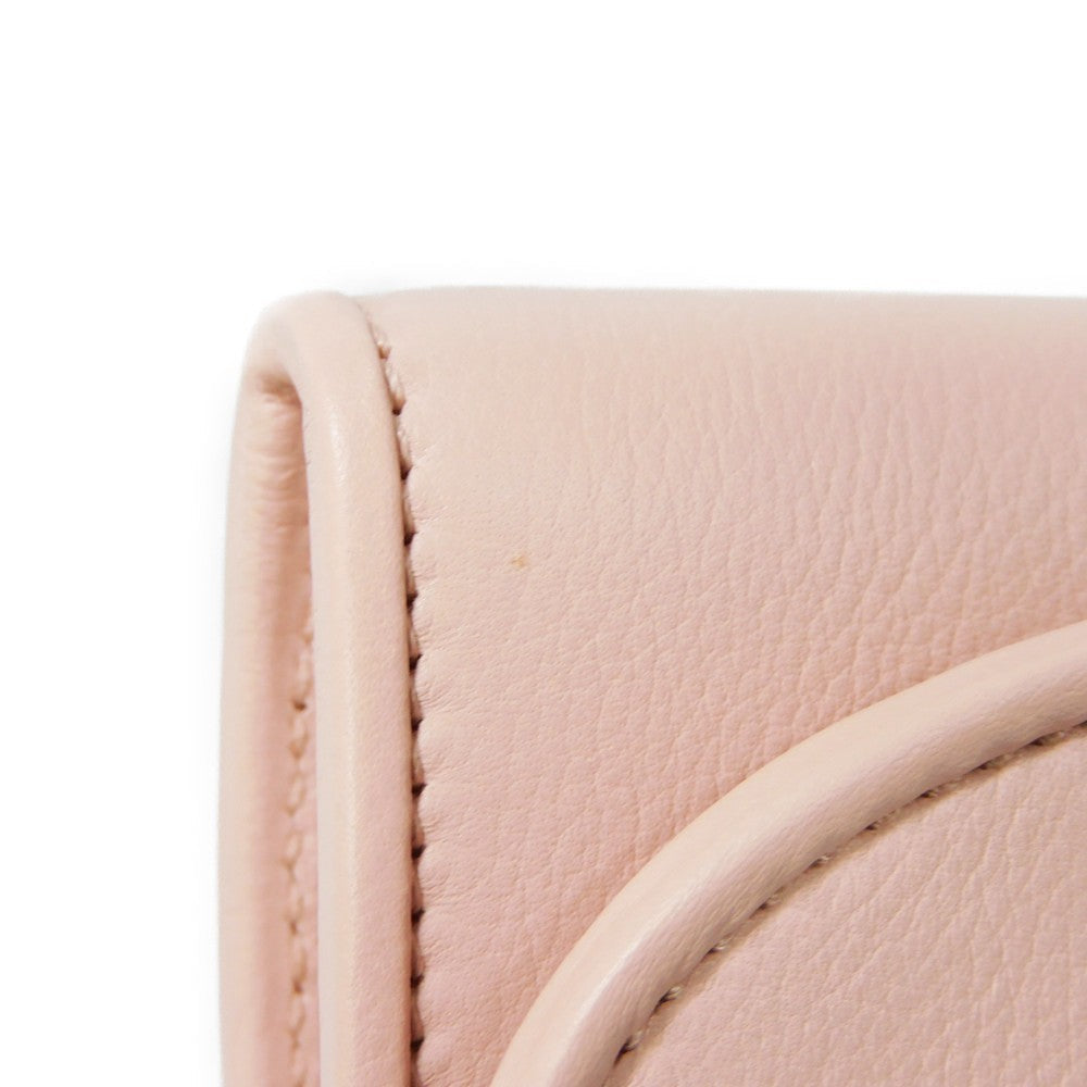 GUCCI Bifold Wallet 725219 UXX0G 6910 Smooth Rubbed pink 2WAY Unused Interlocking G Blondie Medium Chain Wallet Women Used Authentic