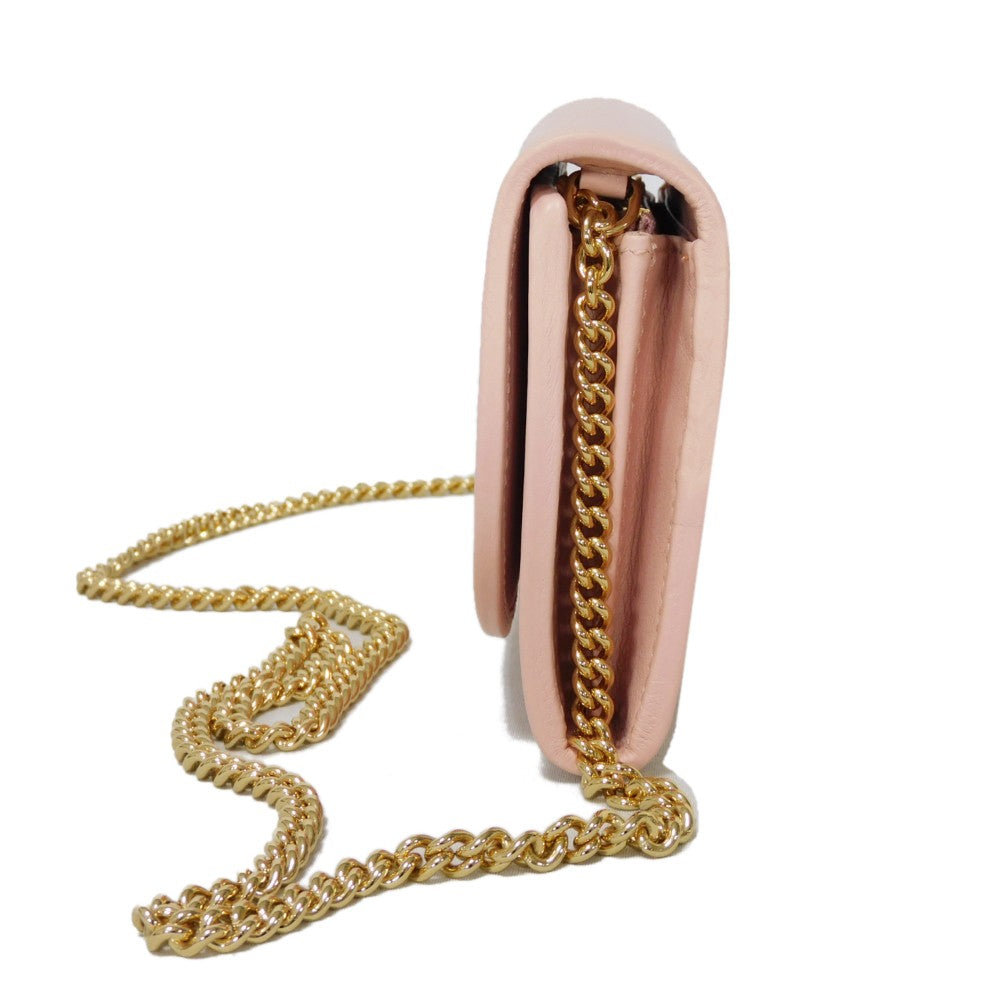 GUCCI Bifold Wallet 725219 UXX0G 6910 Smooth Rubbed pink 2WAY Unused Interlocking G Blondie Medium Chain Wallet Women Used Authentic