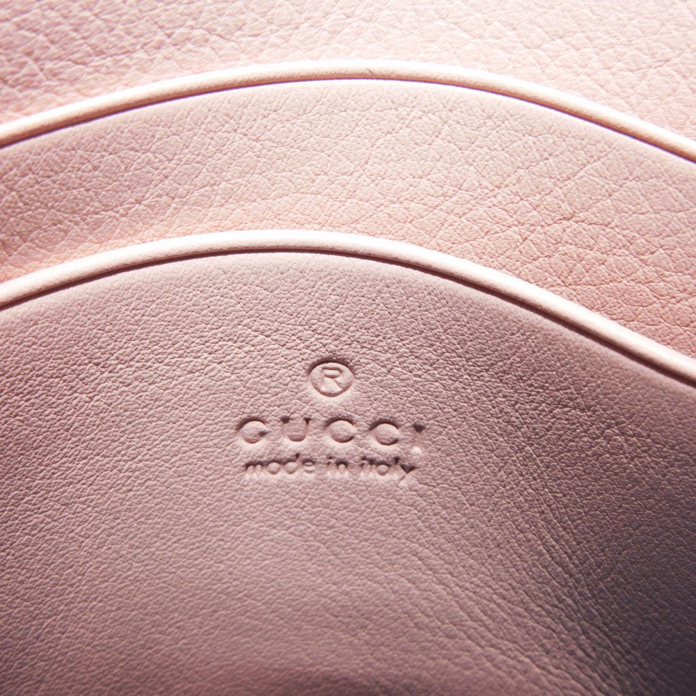 GUCCI Bifold Wallet 725219 UXX0G 6910 Smooth Rubbed pink 2WAY Unused Interlocking G Blondie Medium Chain Wallet Women Used Authentic