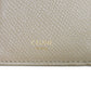 CELINE Coin case 10B683BEL.03ND Grained calfskin (embossed) nude Foil-stamped Calfskin Beige Card Case New logo Compact zipped card holder unisex(Unisex) Used Authentic