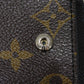 LOUIS VUITTON Tri-fold wallet M60167 Monogram Macassar canvas and grained leather Noir Monogram Macasa Portefeuille compact