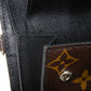 LOUIS VUITTON Tri-fold wallet M60167 Monogram Macassar canvas and grained leather Noir Monogram Macasa Portefeuille compact